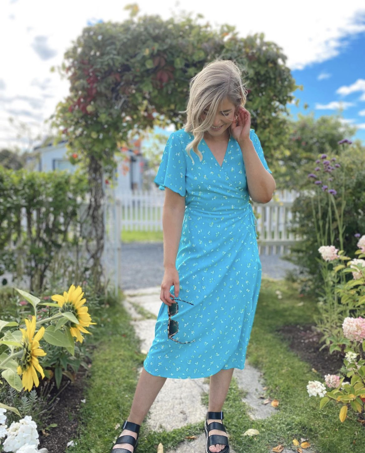 Vilovie Wrap Midi Dress