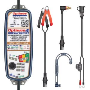 Optimate 4 Quad Premium Batterilader 12V 1A Canbus/Syre/Lithium