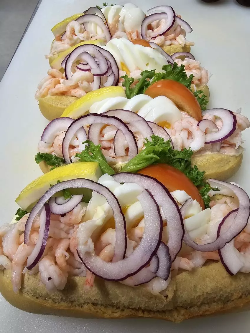 Baguette, Reke og egg