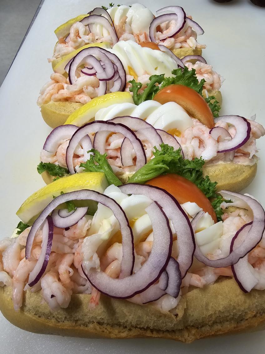 Baguette, Reke og egg