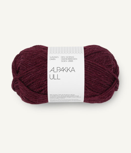 Alpakka Ull 4372 Dyp burgunder