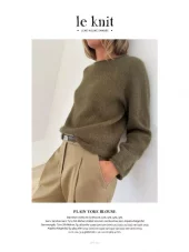 Le Knit Plain Yoke Blouse