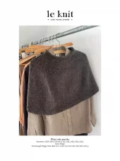 Le Knit Plain Yoke Poncho
