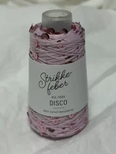 Disco 106 Lys rosa med rosa paljetter