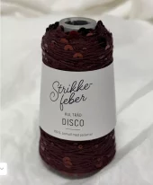 Disco 127 Burgunder med burgunder paljetter