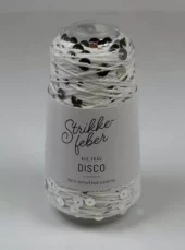 Disco 11 Hvit med sølv paljetter