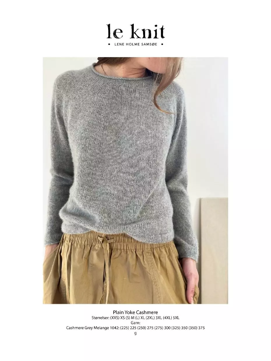 Le Knit Plain Yoke Cashmere