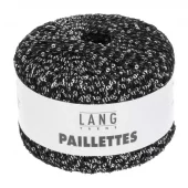 Paillettes 0004 Sort/sølv