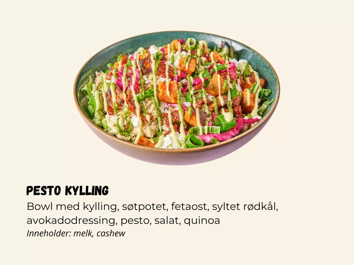 Quinoabowl Pesto Kylling