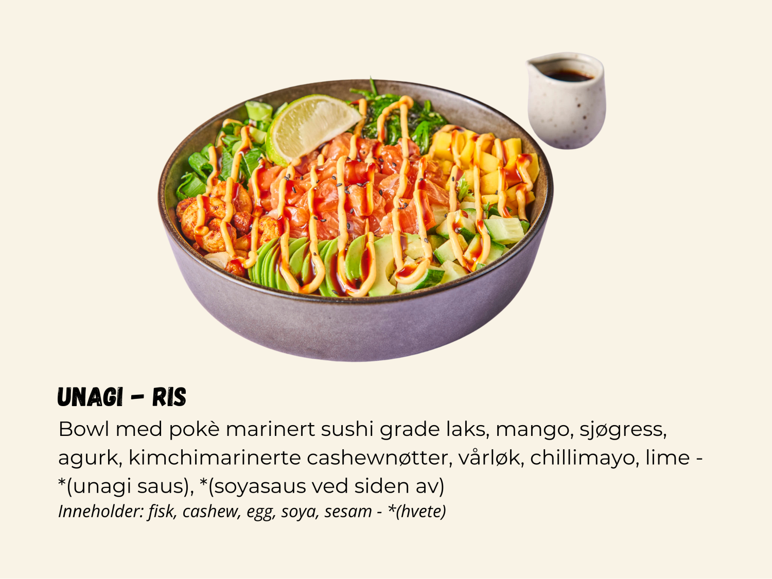 Poke Bowl Unagi - Ris