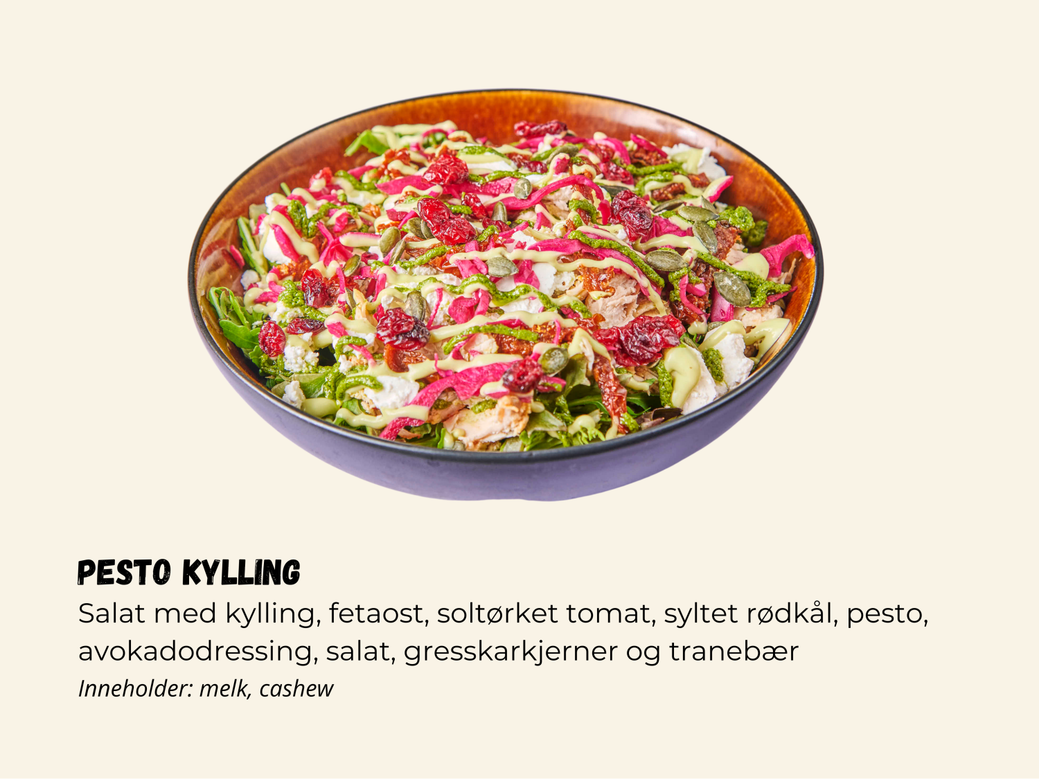 Salat Pesto Kylling