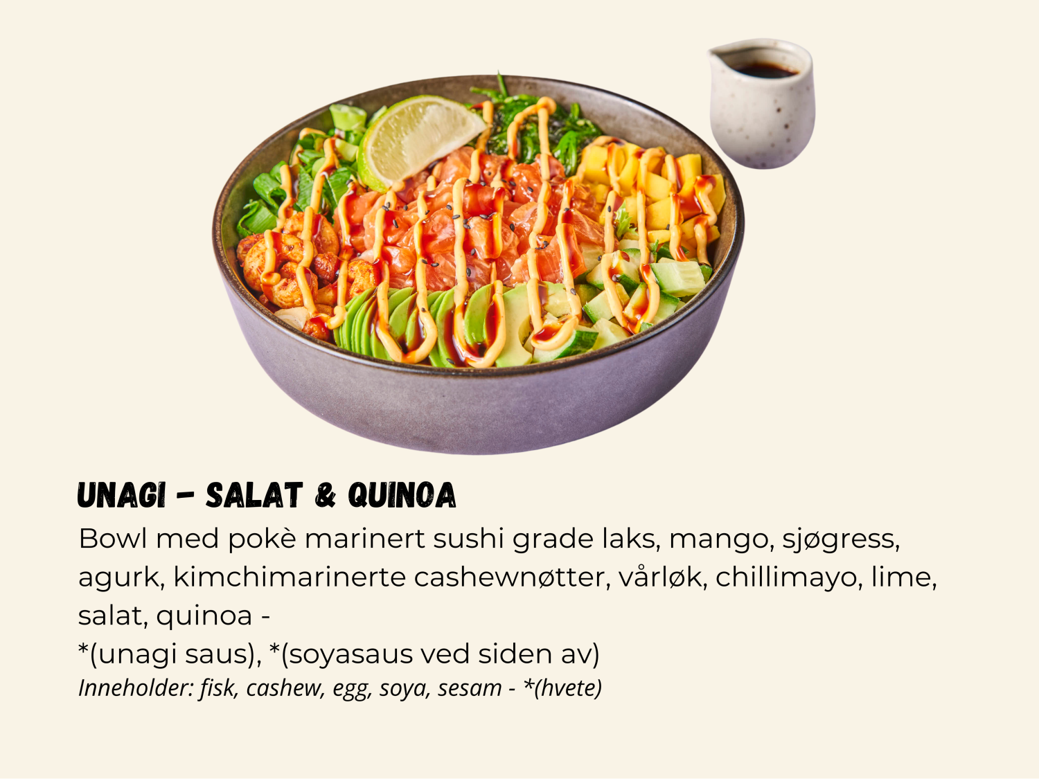 Poke Bowl Unagi - Salat & Quinoa