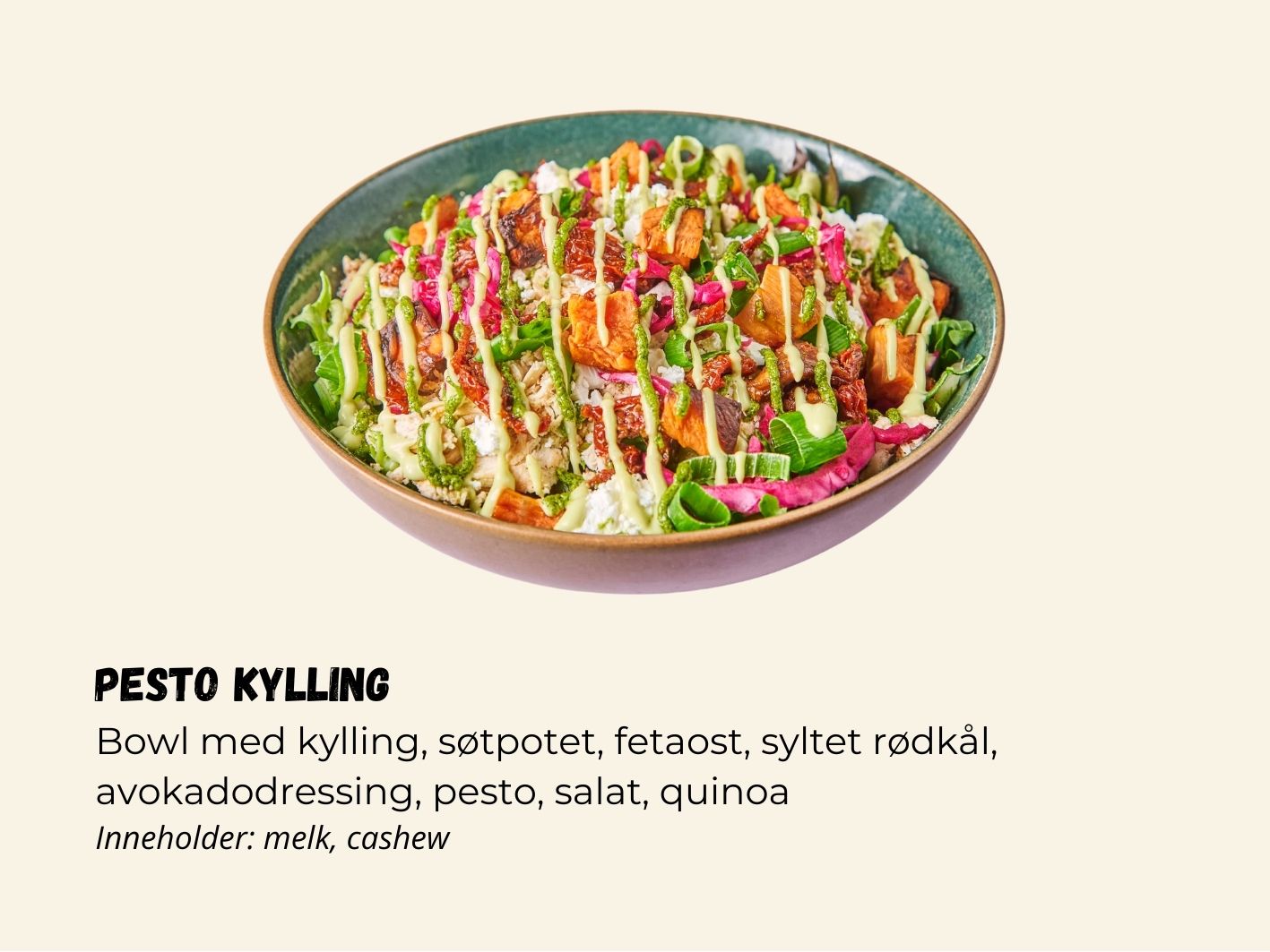 Quinoabowl Pesto Kylling