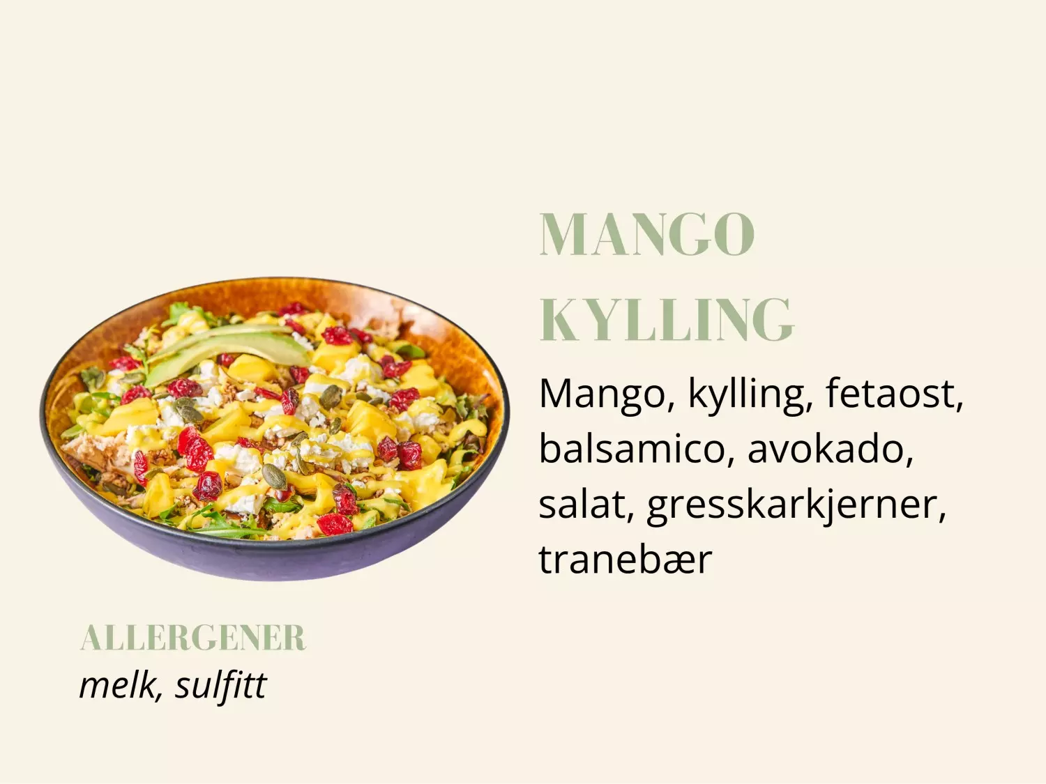Salat - Mango Kylling - Liten