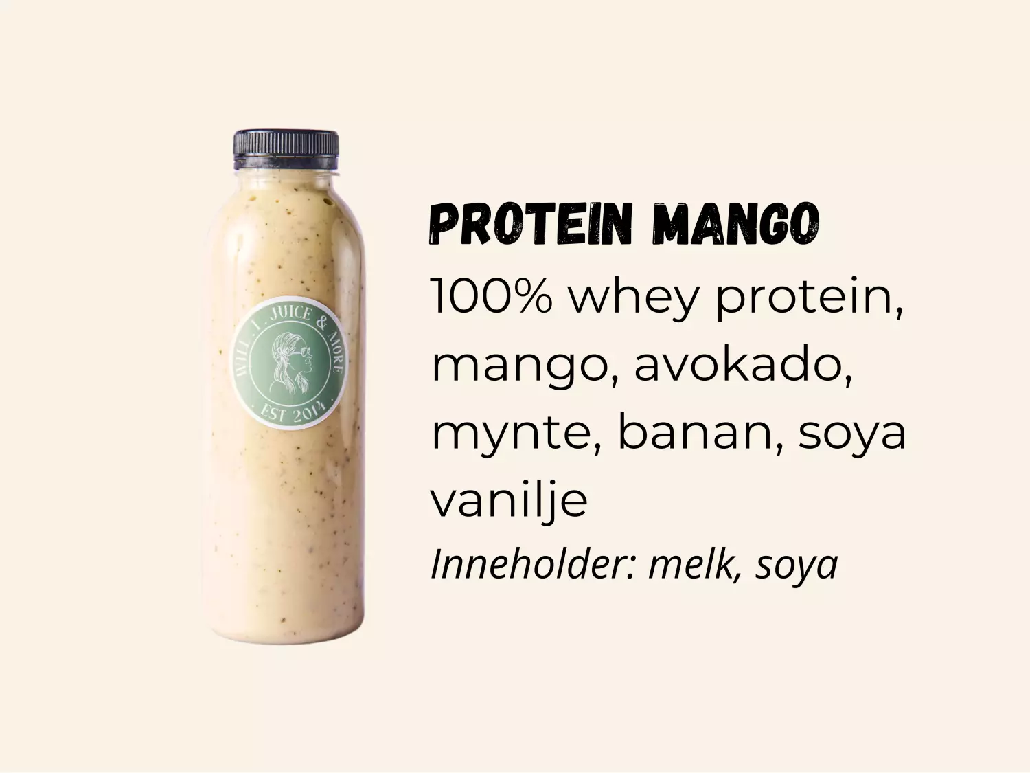 Protein Shake Mango 250ml flaske