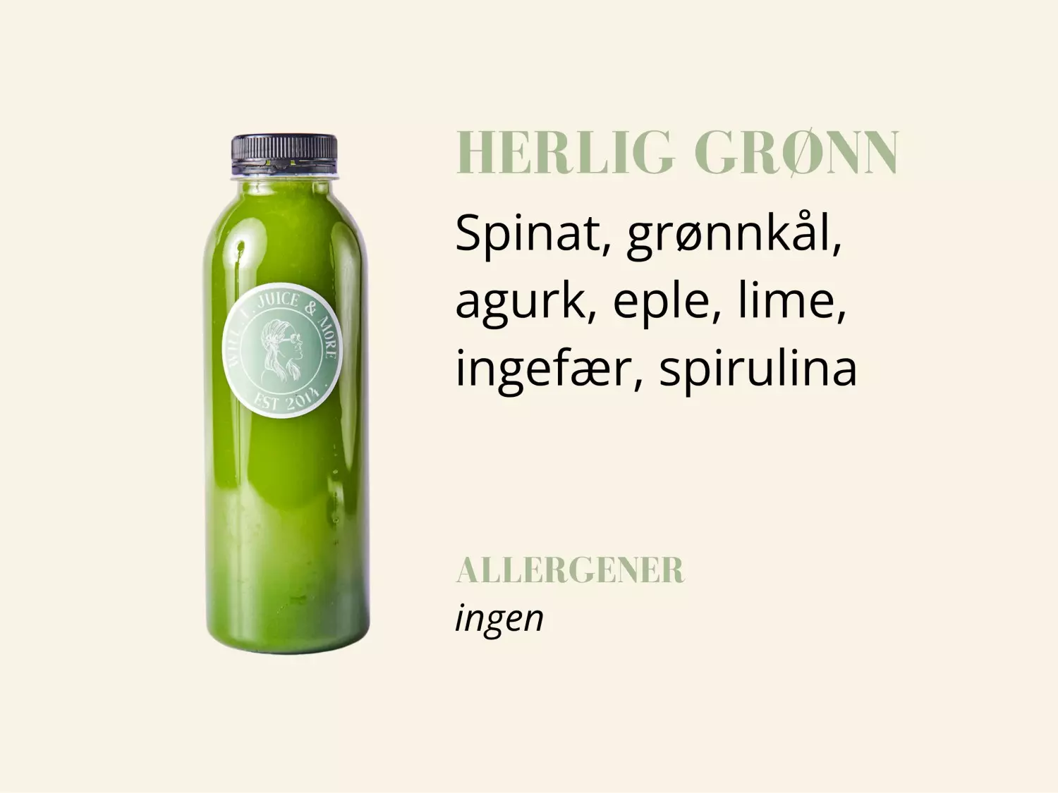 Herlig Grønn 250ml flaske