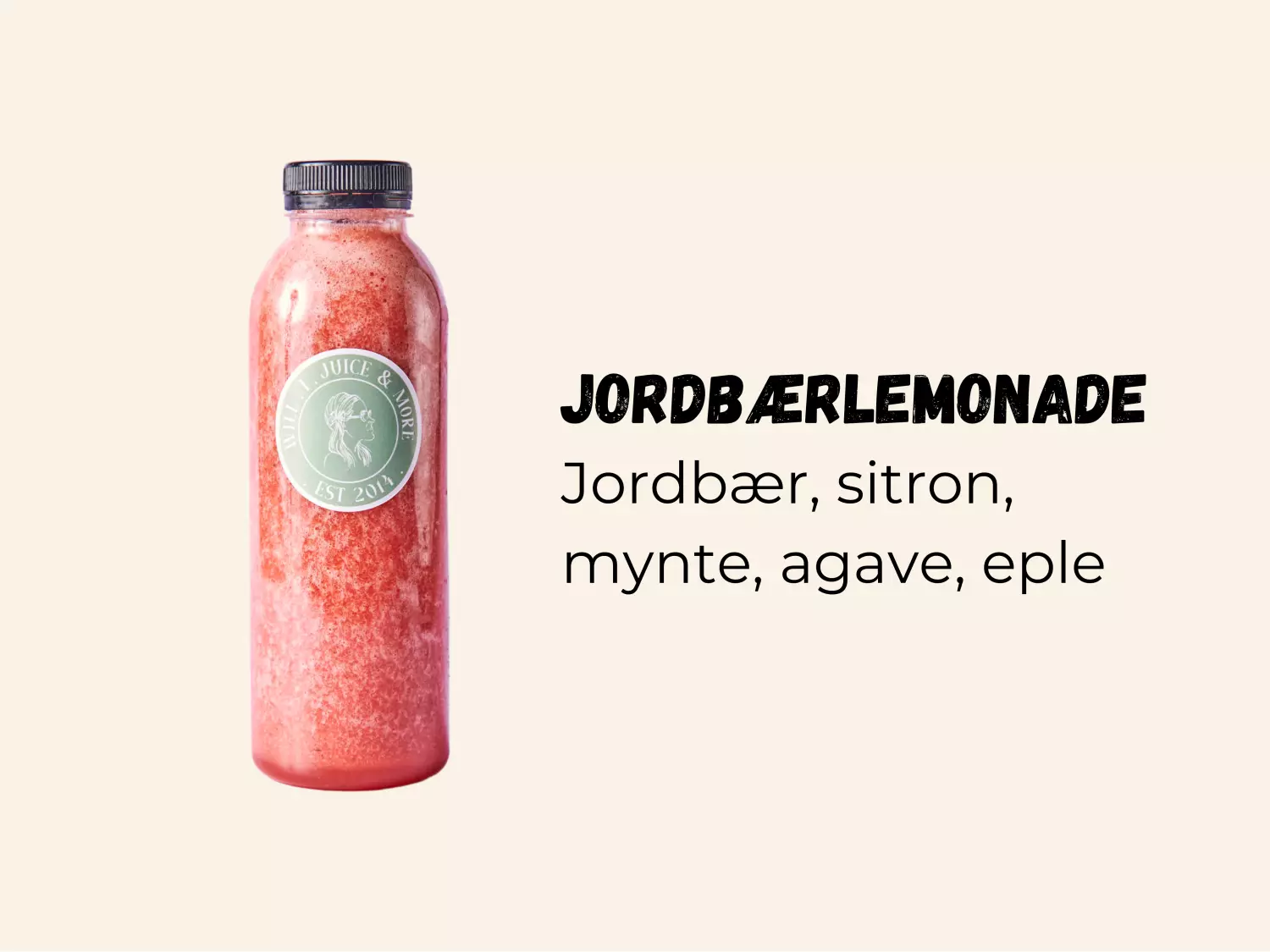 Jordbærlemonade 250ml flaske