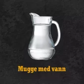 Mugge med vann