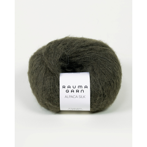 Rauma Alpaca Silk 0486 UTGÅTT Mørk Mosegrønn