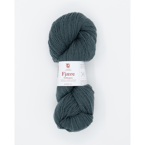 Hillesvåg Fjære sokkegarn 6555 Grålig petrol