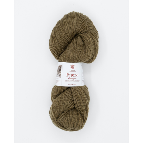 Hillesvåg Fjære sokkegarn 6559 Olivenbrun