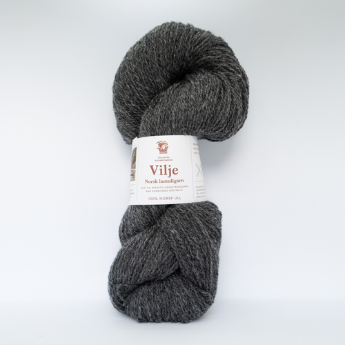 Hillesvåg Vilje Lamullgarn 452 Melert mørk brun