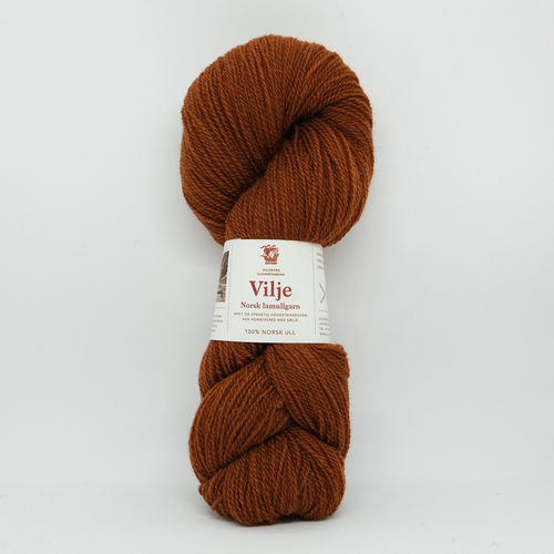 Hillesvåg Vilje Lamullgarn 442 Rødbrun
