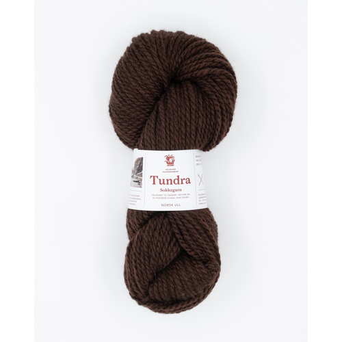 Hillesvåg Tundra sokkegarn 587 Mørk brun