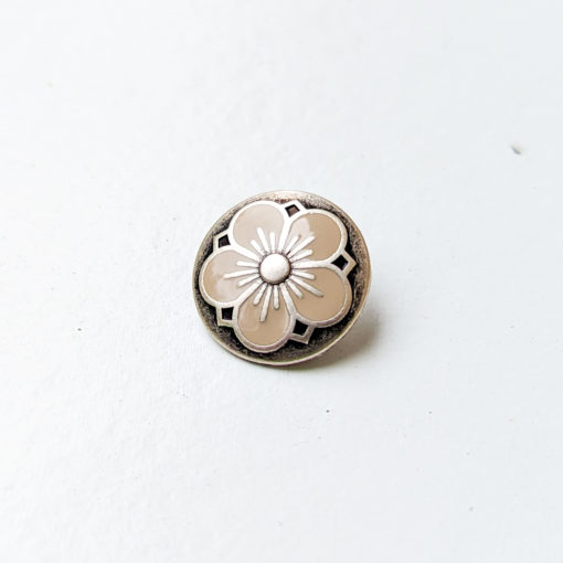 Kofteknapp - Blomst 20 mm - Beige