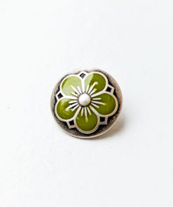 Kofteknapp - Blomst 20 mm - Lys grønn