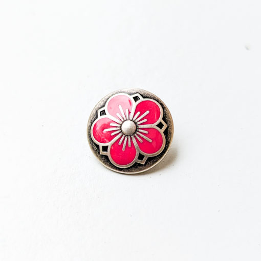 Kofteknapp - Blomst 20 mm - Cerise