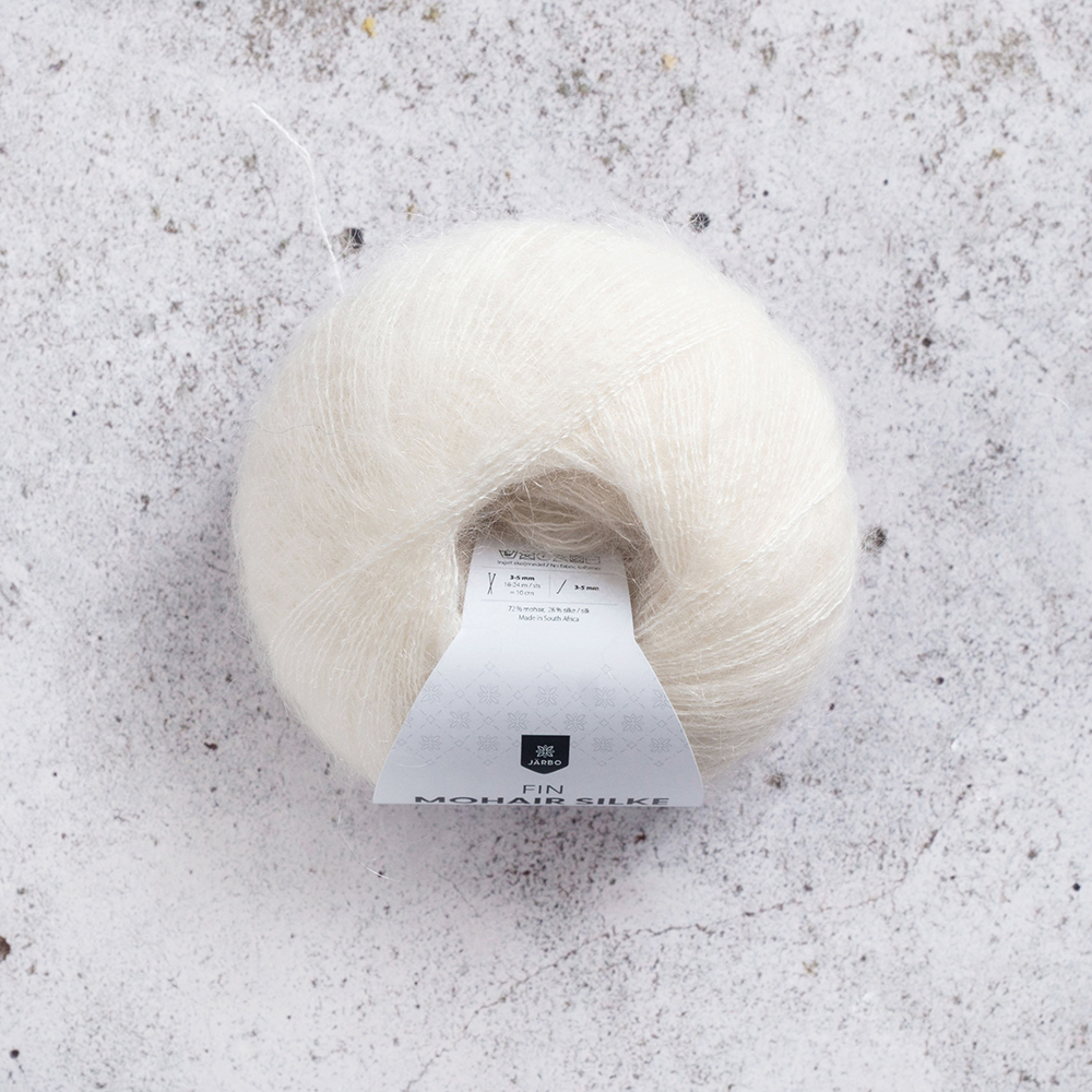 Järbo Fin mohair silke 31520 Natural white