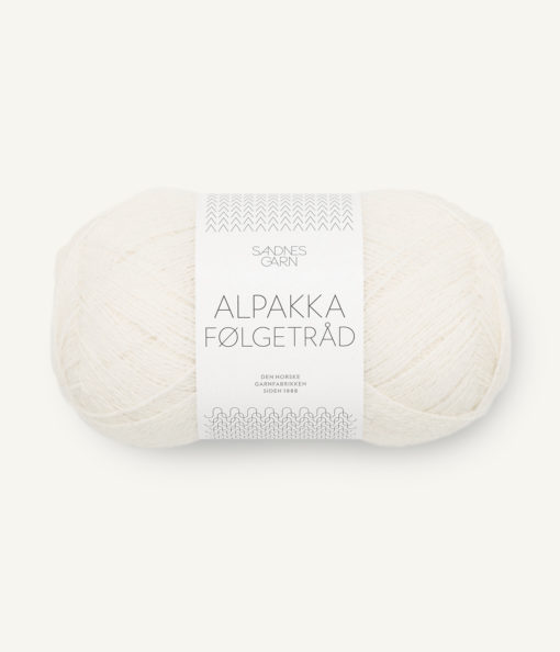 Sandnes Alpakka Følgetråd 1002 Hvit