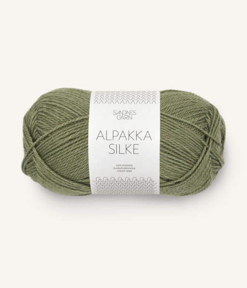 Sandnes Alpakka Silke 9062 Olivengrønn UTGÅTT