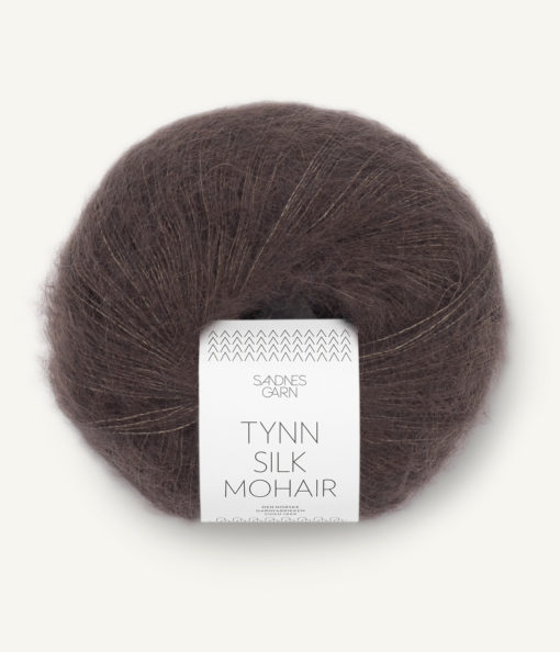 Sandnes Tynn Silk Mohair 3880 Mørk Sjokolade