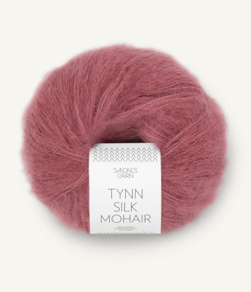 Sandnes Tynn Silk Mohair 4244 Mørk Gammelrosa UTGÅTT