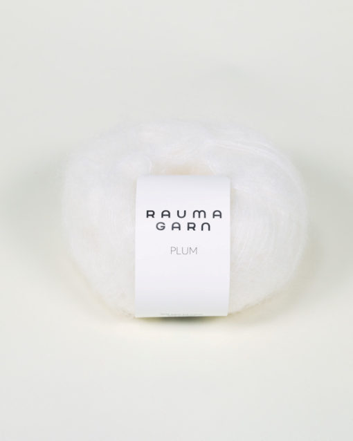 Rauma PLUM mohair 0001 Hvit