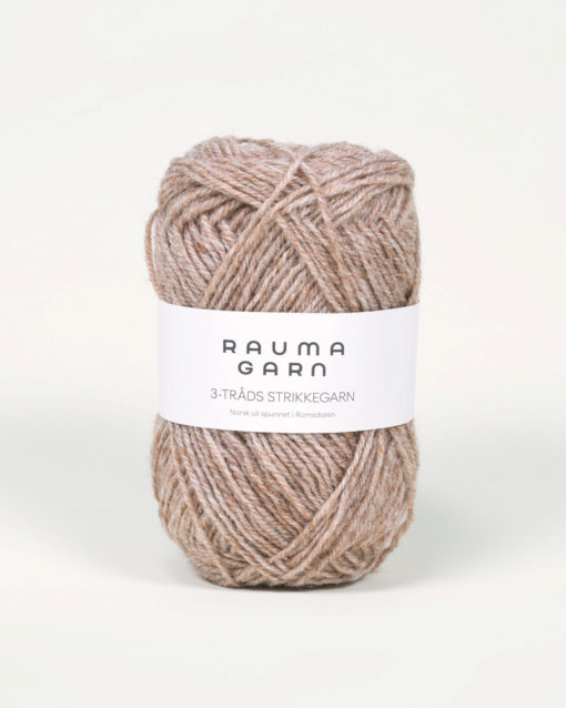Rauma 3-Tr. Strikkegarn 106 Beige Melert