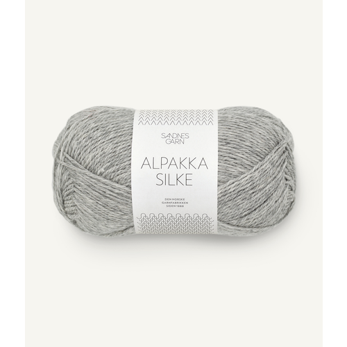 Sandnes Alpakka Silke 1042 Lys Gråmelert