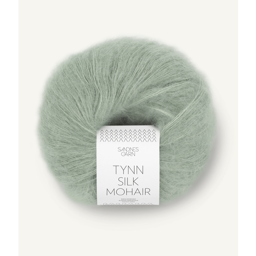 Sandnes Tynn Silk Mohair 8521 Støvet Lys Grønn