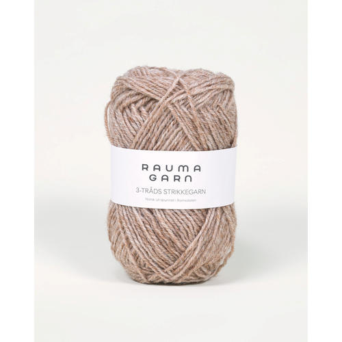 Rauma 3-Tr. Strikkegarn 106 Beige Melert