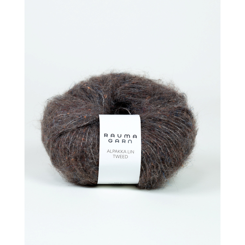 Rauma Alpakka Lin Tweed 21798 Mørk brun