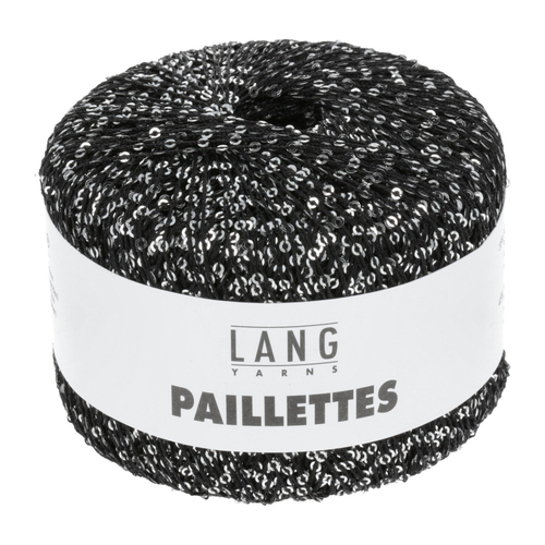 Lang - Paillettes - 0004 Sort med sølv