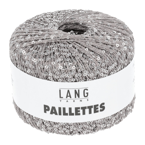 Lang - Paillettes - 0023 Lys gråbrun med sølv