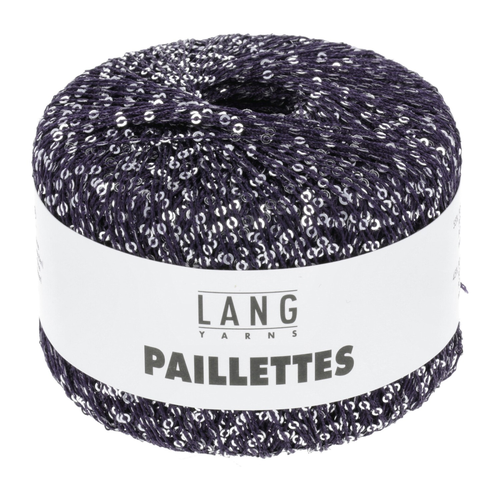 Lang - Paillettes - 0035 Marine med sølv