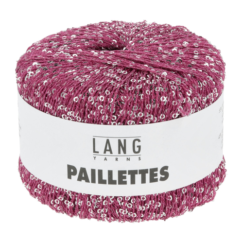 Lang - Paillettes - 0066 Cerise med sølv