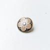 Kofteknapp - Blomst 15 mm - Beige