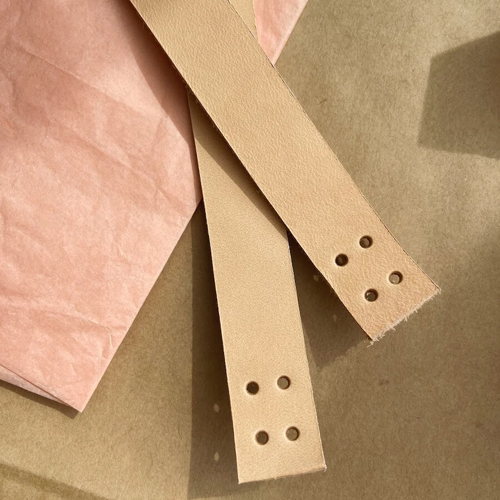 PetiteKnit - Skinnremmer til French market bag - natur