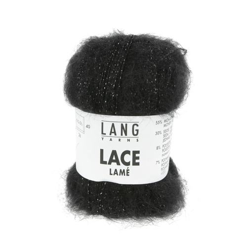 Lang - Lace Lamé - 0104 Svart med sølv