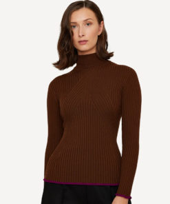 Oleana 554H XL Primary palette longsleeve, sepia